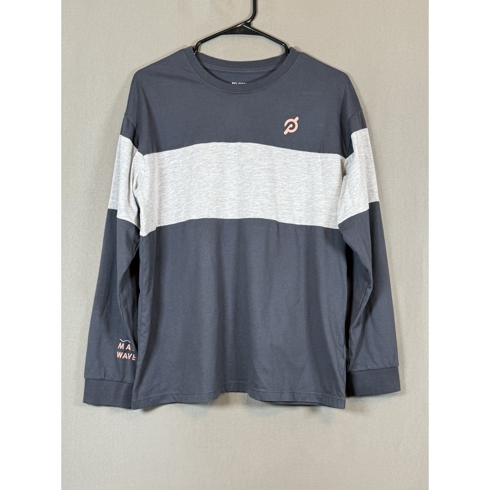 Peloton Long Sleeve Color Block Shirt Gray Women's Large